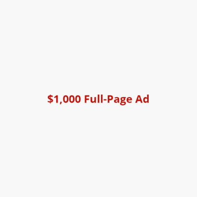 $1,000 Full-Page Ad