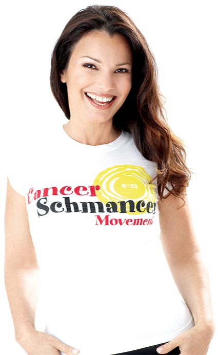 Fran Drescher in Cancer Schmancer T-shirt Fran Drescher in Cancer Schmancer T-shirt
